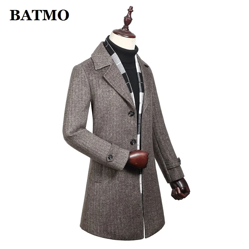Новое поступление зимнее высококачественное шерстяное пальто BATMO для мужчин
