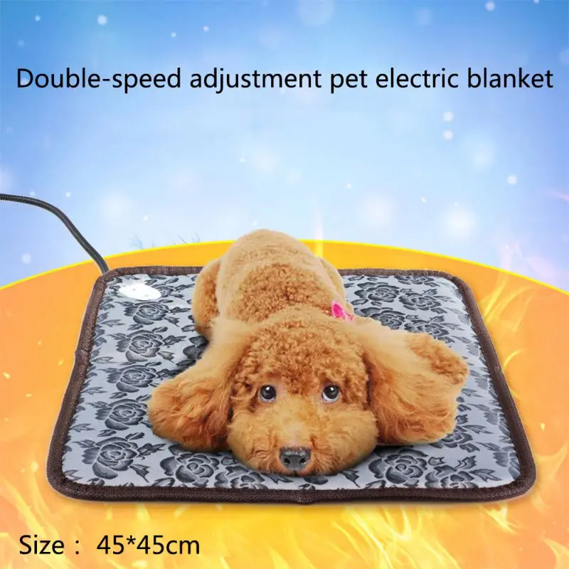 Греющий Электрический коврик для питомцев одеяло сна с подогревом щенков кошек