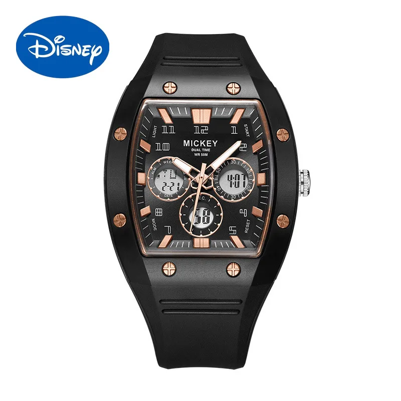 Authentic Disney Men's Electronic Watch Boys 50m Waterproof Electronic Watch Luminous Middle School Male Student Watch