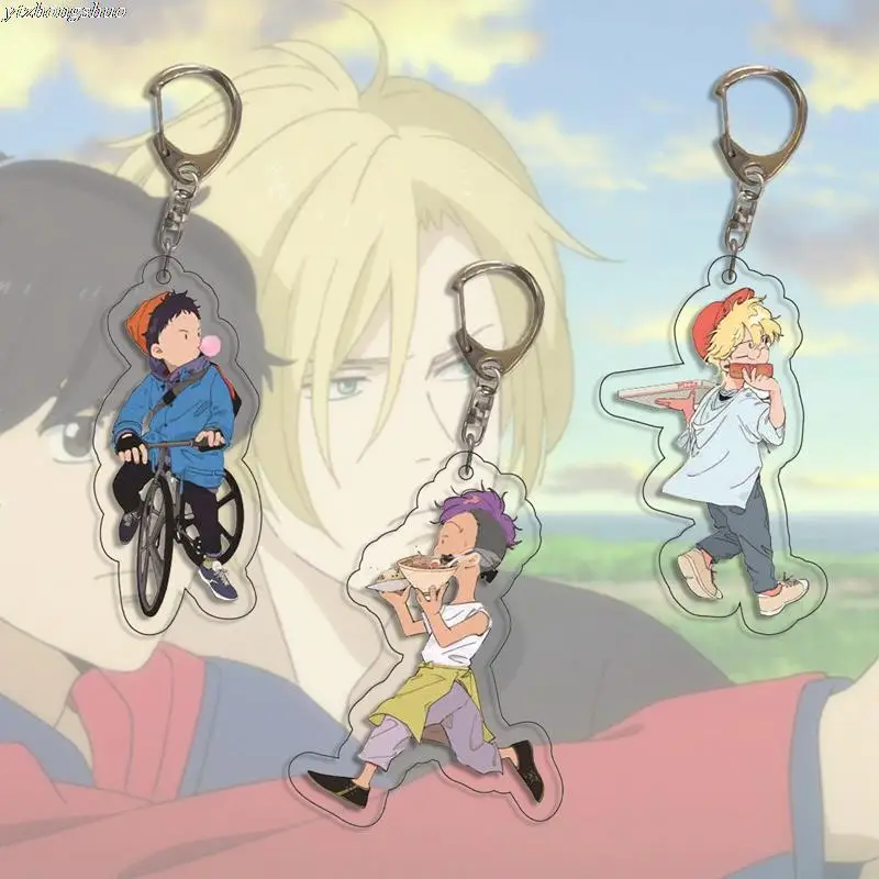 Японское аниме банан рыба акриловый брелок ясень рысь Окумура Eiji модный