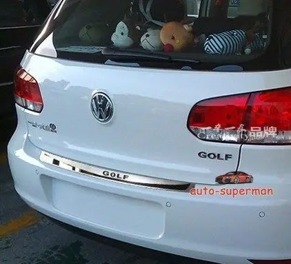 Защита заднего бампера/Накладка на манжету для VW GOLF 6 MK6 2009 2010 2011 2012|Хромирование| |