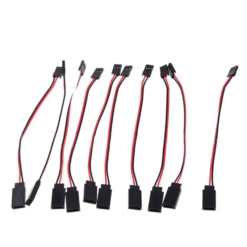 

HBB 10PCS 15/20/30/50 cm Servo Extension Lead Wire Cable for RC Futaba JR Male to Female Model Airplane Accessories Parts