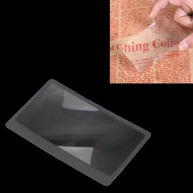 50 шт. 3X Карманный Кошелек Размер кредитной карты линза Френеля огонь стартер и