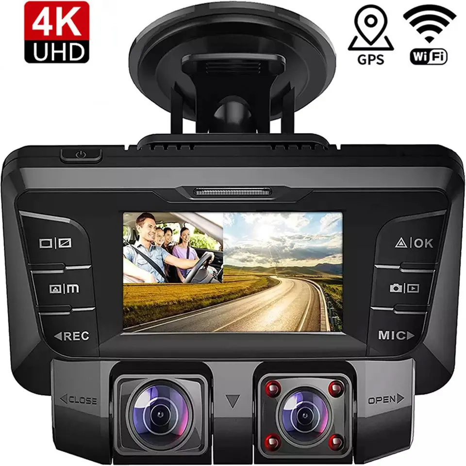 Автомобильный видеорегистратор 2160P 4K Sony IMX335 камера в зеркале заднего вида GPS WiFi FHD