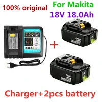 18v18ah rechargeable battery 18000mah li ion battery replacement power battery for makita bl1880 bl1860 bl1830battery3a charger