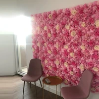 silk rose flower wedding decoration artificial flower wall for wedding home decor baby shower backdrops wedding wall with flower