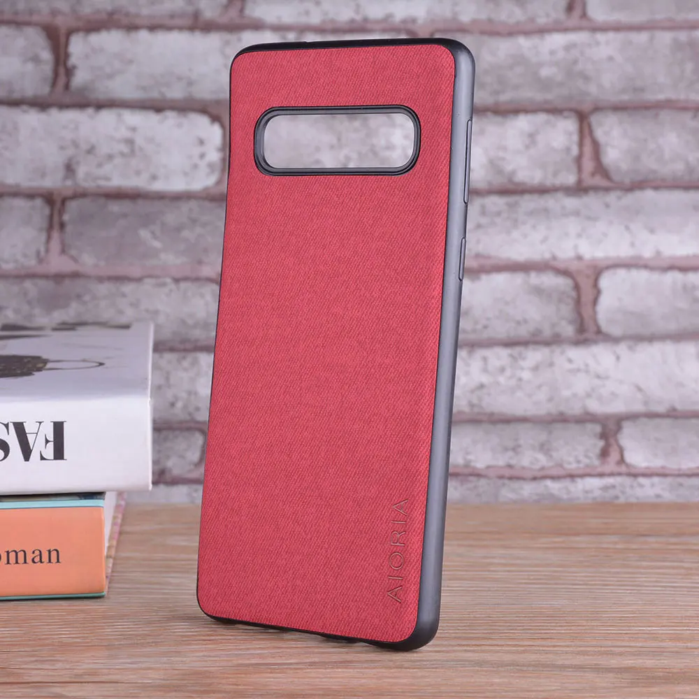 

Case for Samsung galaxy S10 Lite S10E S10 Plus 5G coque Luxury textile Leather skin soft TPU hard PC cover for samsung S10 case