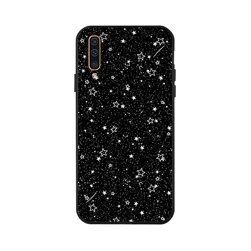 X044 Чехол для samsung A50 A70 A40 A30 A20 A10 M30 M20 M10 чехол с изображением Луны мягкий черный чехол для телефона с принтом чехол для samsung Galaxy A60 A20e - Цвет: X044