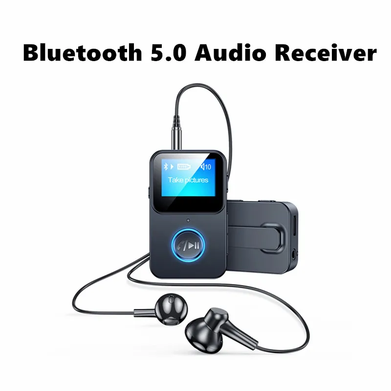 

Беспроводной Bluetooth-адаптер аудиоресивера с ЖК-экраном mp3-плеер поддержка удаленной камеры для автомобильных компьютерных динамиков