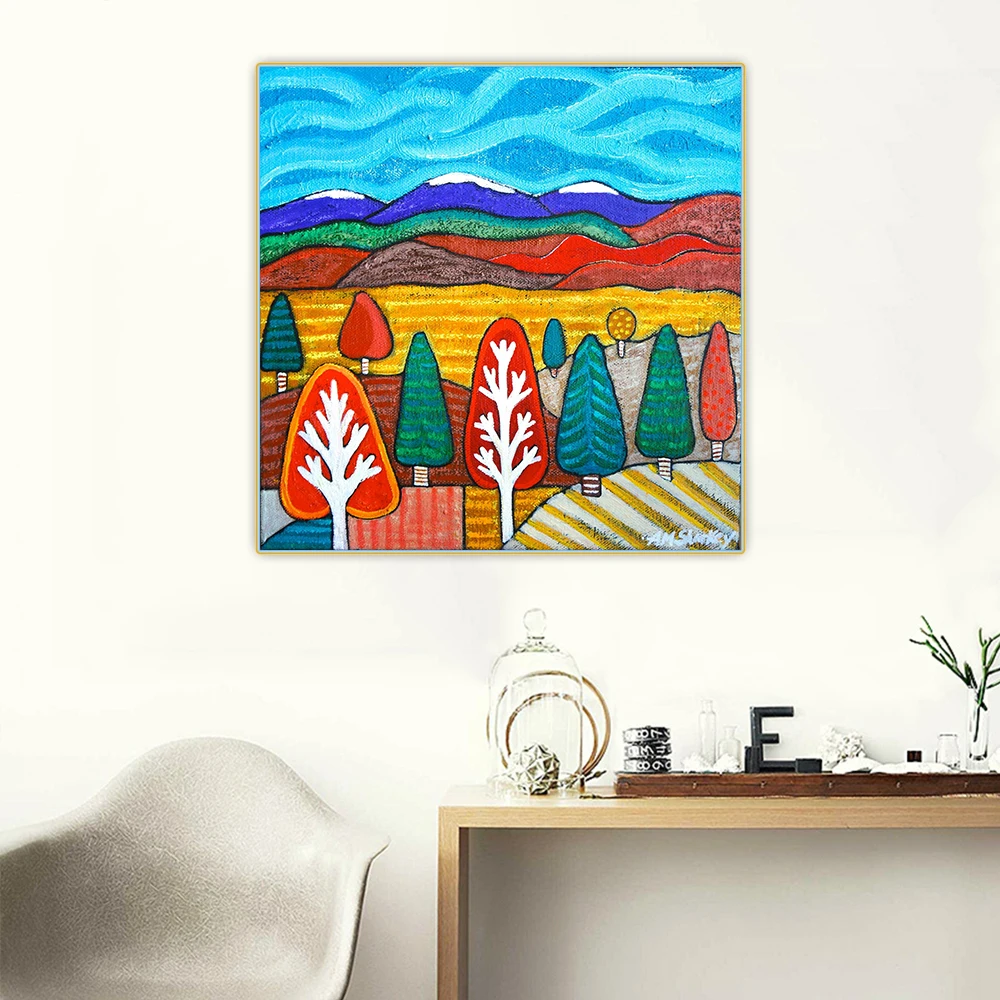

Citon Angela Sharkey《Saatchi Art Quilted Landscape》Canvas Oil Painting Cartoons Picture Wall Background Decor Home Decoration