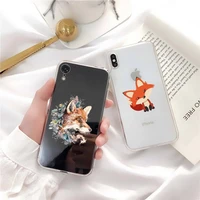 fhnblj cute cartoon animal fox phone case for iphone 11 12 13 mini pro xs max 8 7 6 6s plus x 5s se 2020 xr case
