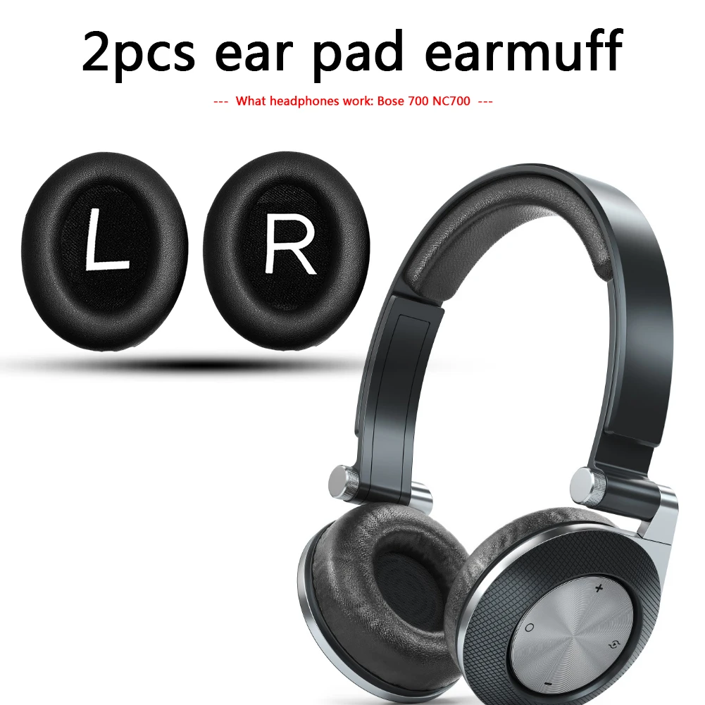Сменные амбушюры из Протеиновой кожи поролоновые для наушников BOSE NC700 с