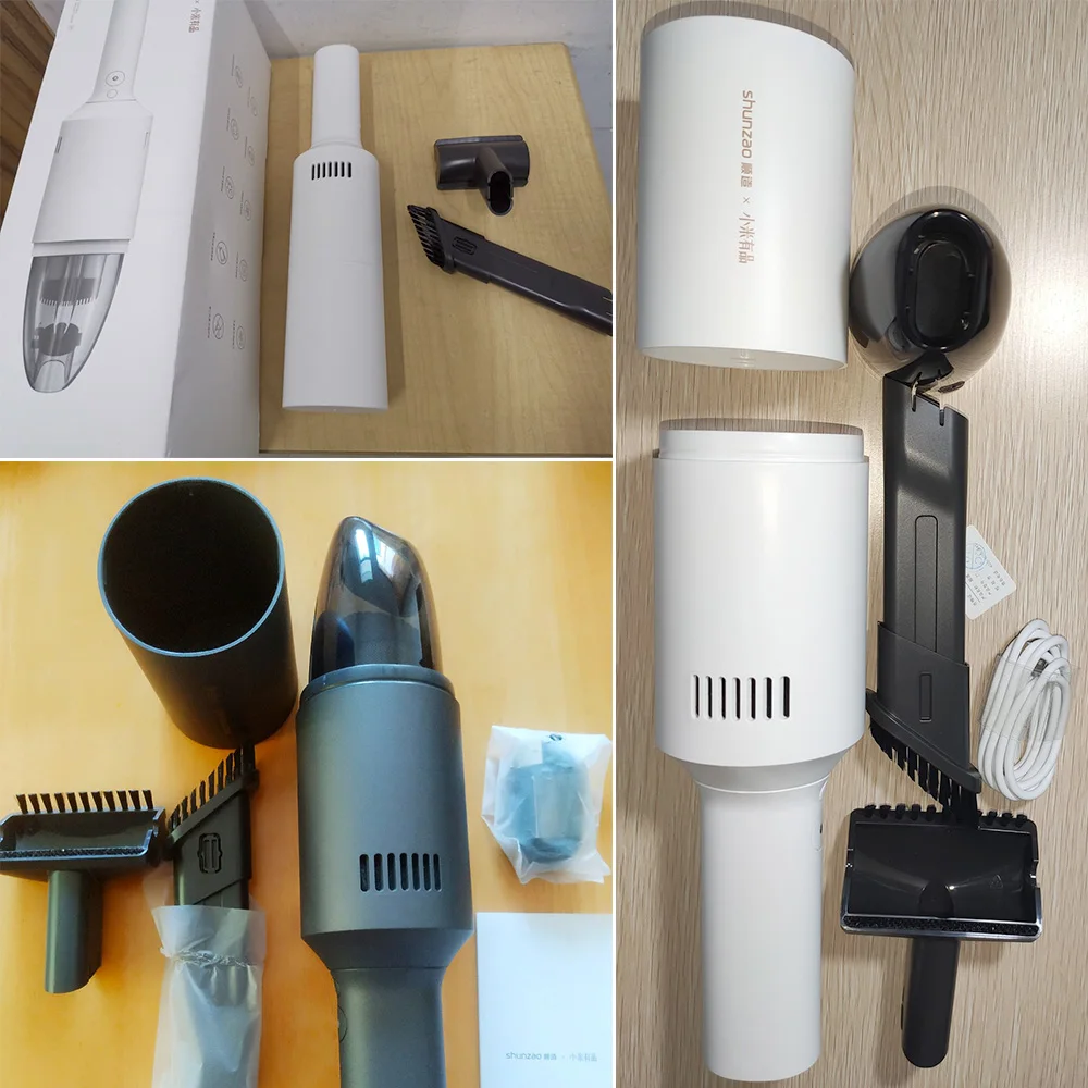 Xiaomi Shunzao беспроводной ручной автомобильный пылесос с высокой мощностью пыли светодиодный перезаряжаемый пылесос для автомобиля дома и офиса