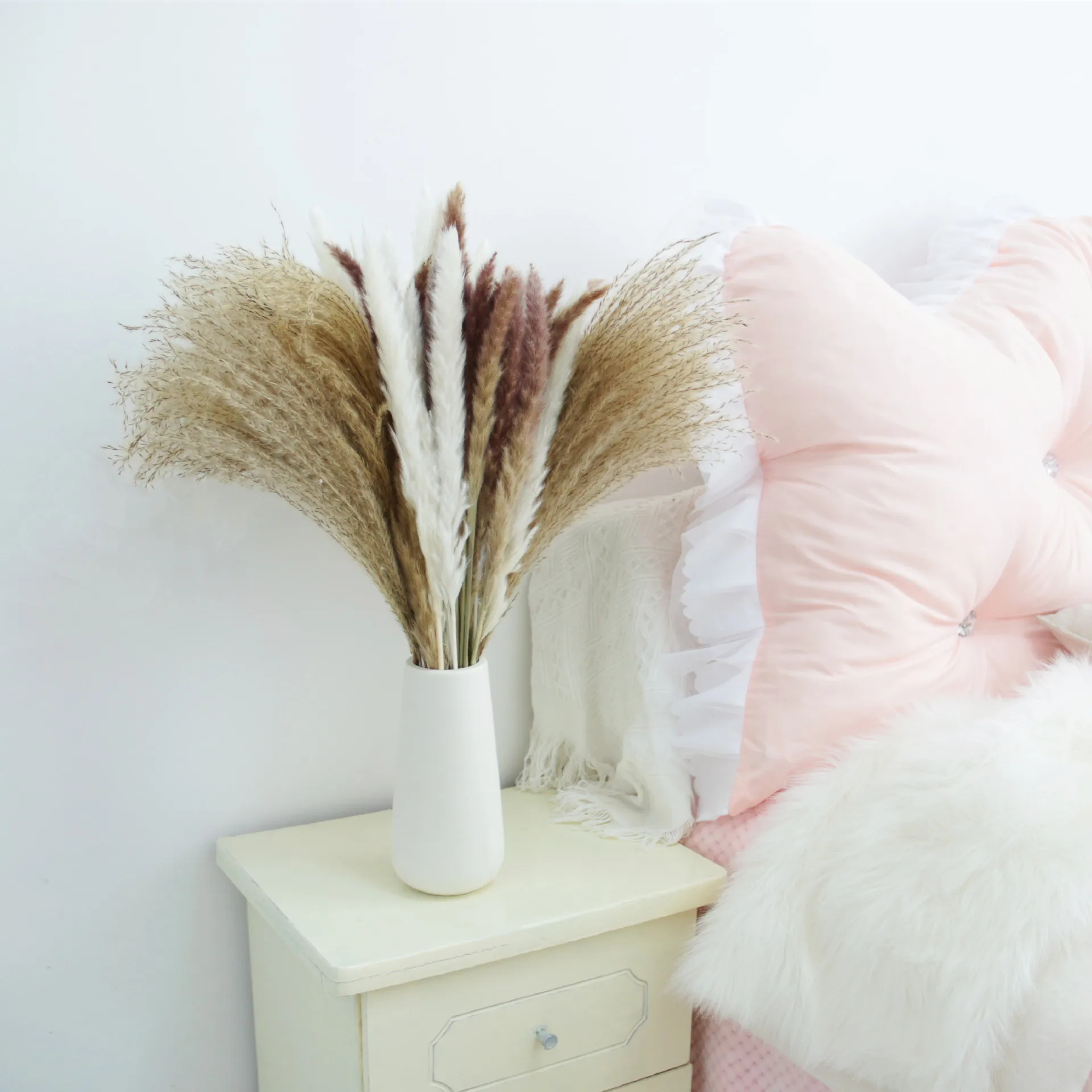 

45Pcs Natural Plants Dried Flowers Pampas Grass Bouquet Lagurus Ovatus Flores Secas Wedding Arrangement Home Easter Decoration