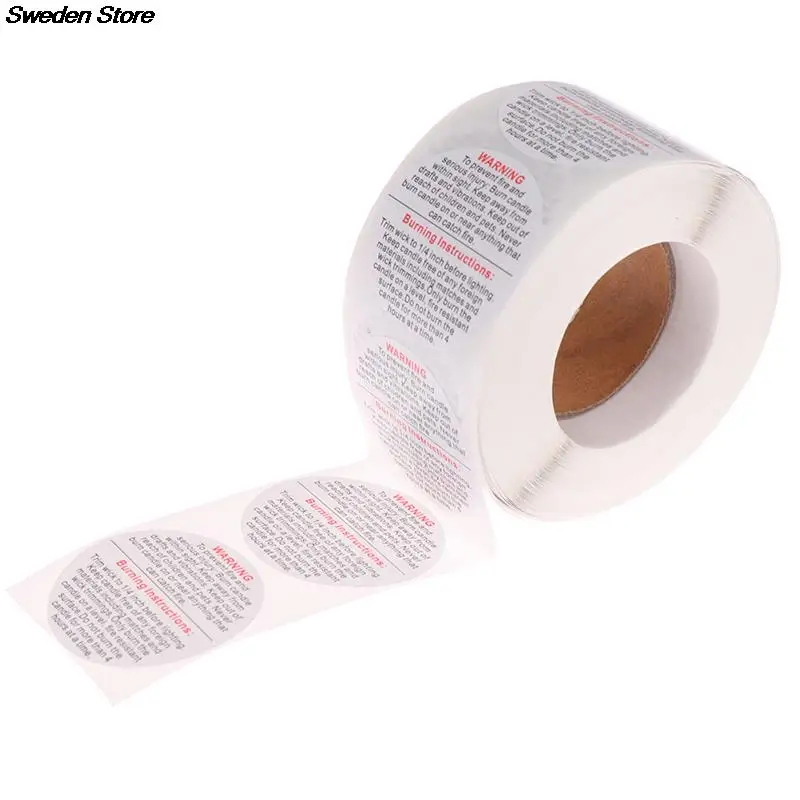 500 шт./рулон Предупреждение предупреждающие этикетки для свечей | Дом и сад