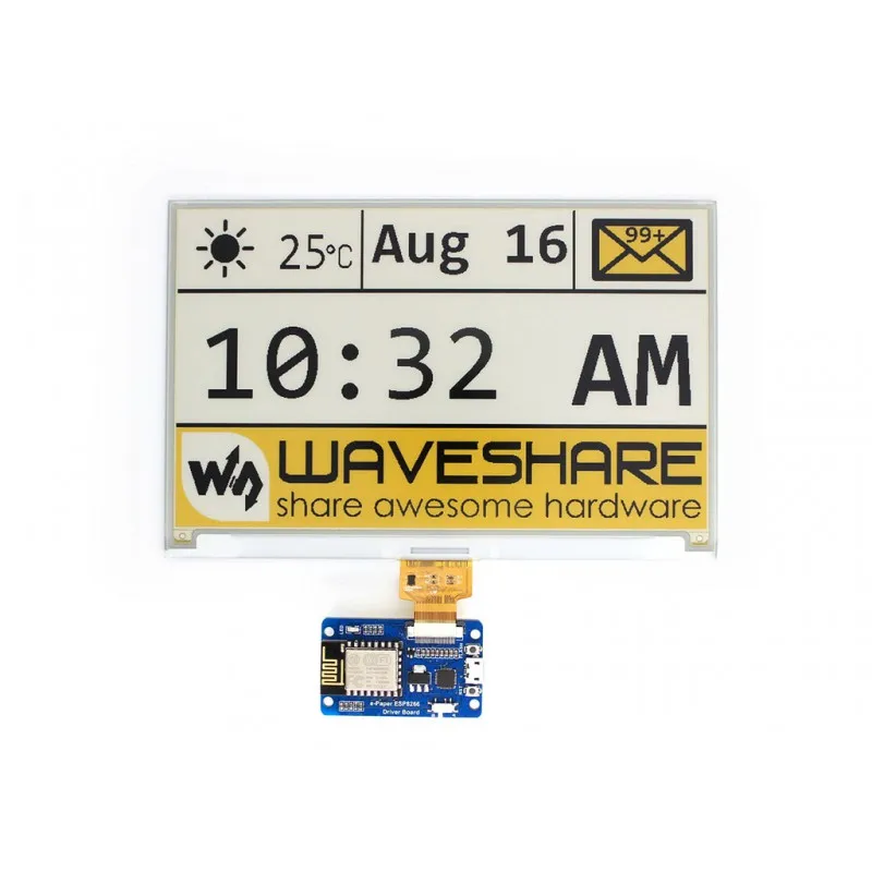 

Waveshare Universal e-Paper Driver Board ESP8266 WiFi Wireless, supports various Waveshare SPI e-Paper raw panels
