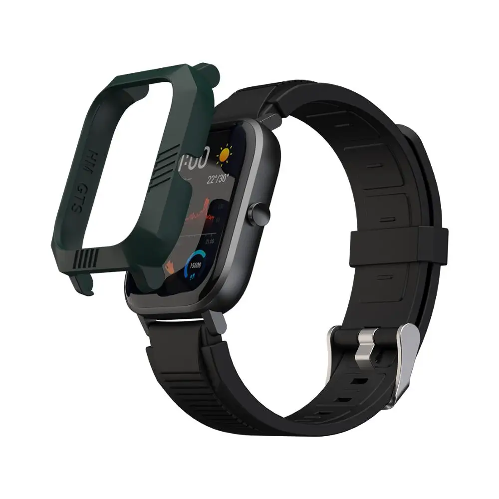 Army Green Аксессуары для умных часов SIKAI для Xiaomi Huami Amazfir GTS, защитный чехол для умных часов для Huami Amazfit GTS, пленка для экрана - Цвет: Army Green