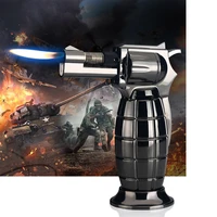 kitchen torch lighter bbq zinc alloy shell creative throw refillable gas lighters portable spray butane jet cigar lighter gun