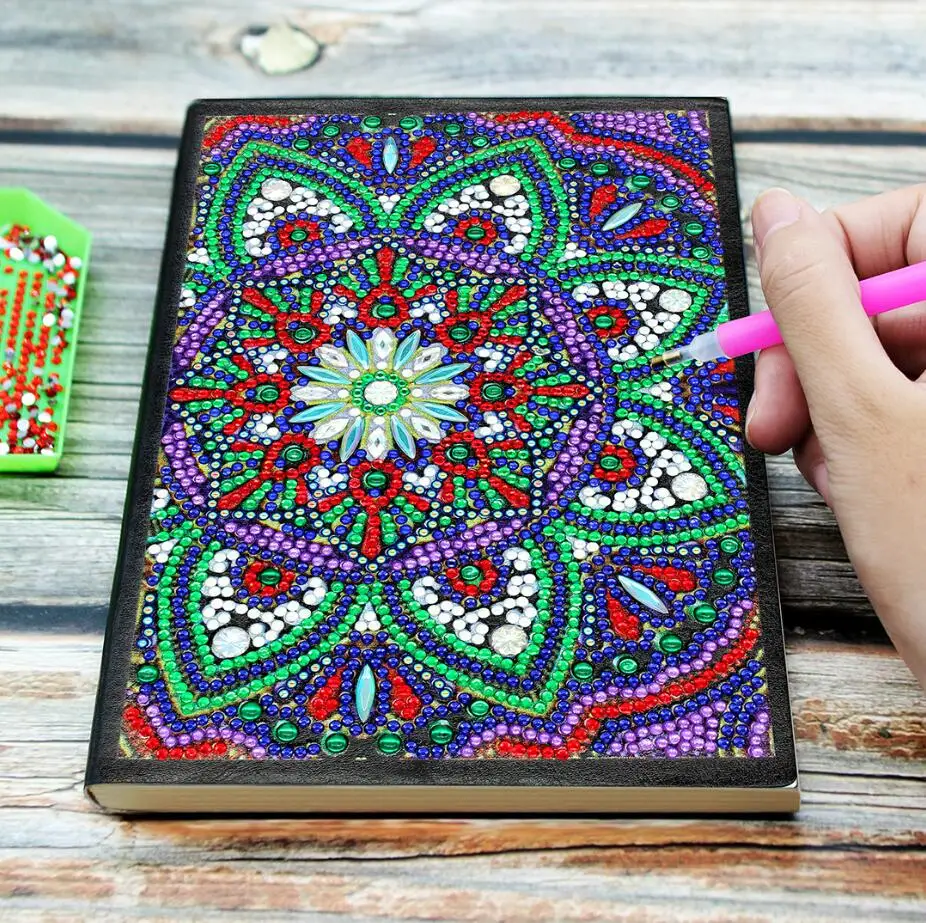 5D DIY Мандала специальная форма алмазная живопись 64 страницы А5 Блокнот Дневник Книга Вышивка крестом ремесло подарок