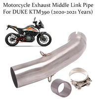 motorcycle exhaust modified middle link pipe escape moto for duke 390 ktm390 ktm 390 adv adventure 2020 2021 years