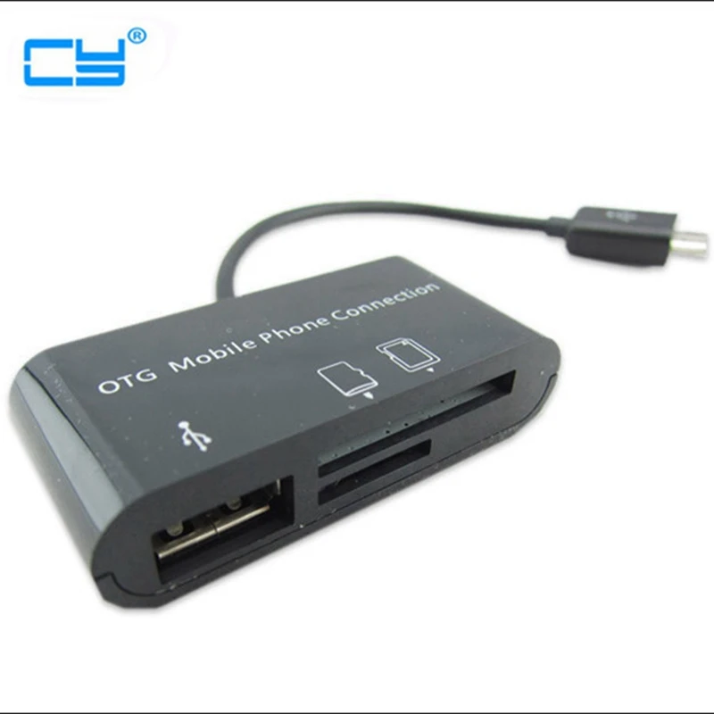 USB OTG кардридер SD 2 в 1 Многофункциональный micro usb Соединительный Кабель адаптер для