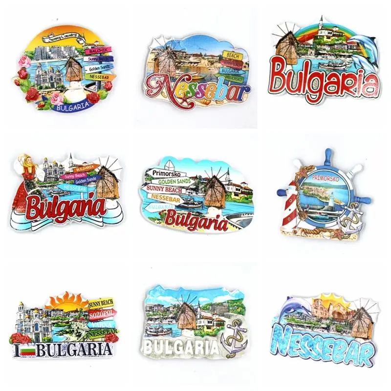 Европейский магниты страны на холодильник из смолы Болгария магнитные наклейки