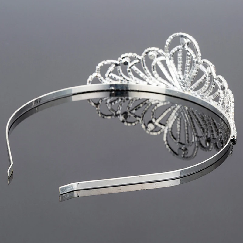 

Silver Color Crystal Tiaras and Crowns Wedding Bridal Hair Accessories for Women Rhinestone Headbands Princess Hair Jewelry