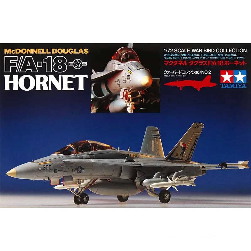 

Tamiya Aircraft Model 1/72 US Army F/A-18 Hornet Carrier Aircraft 60702 Military Assembly Model Decoration Collection