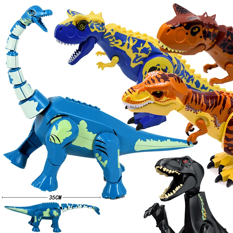 Jurassic World 2 Brutal Raptor Building Blocks Dinosaur Bricks Tyrannosaurus Indominus I-Rex Assemble Dino Kids Toys