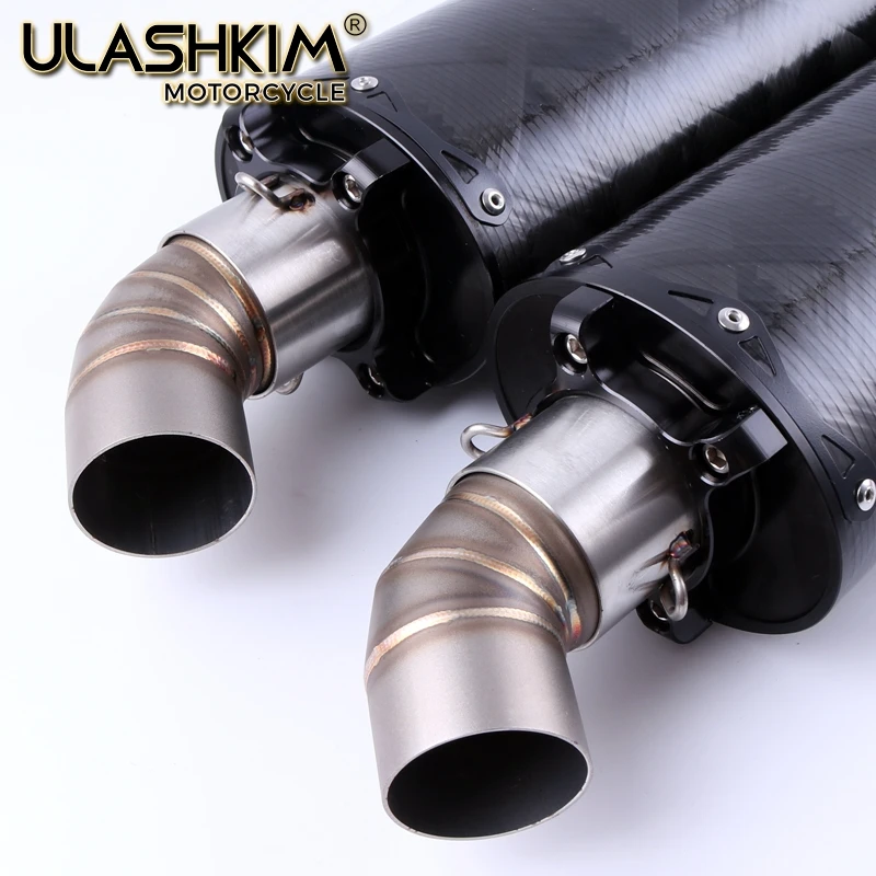 

Motorcycle Exhaust full system middle link pipe + Muffler for DUCATI 696 2008-2014 796/795 2010-2014 Slip On