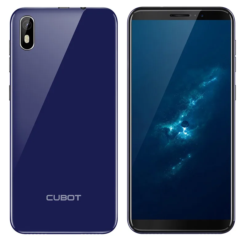 Blue Cubot J5, 5,5 дюймов, 18:9, полный экран, 2 ГБ, 16 ГБ, MT6580, четырехъядерный смартфон, Android 9,0, 2800 мА/ч, 3G, две Nano Sim, мобильный телефон - Цвет: Blue