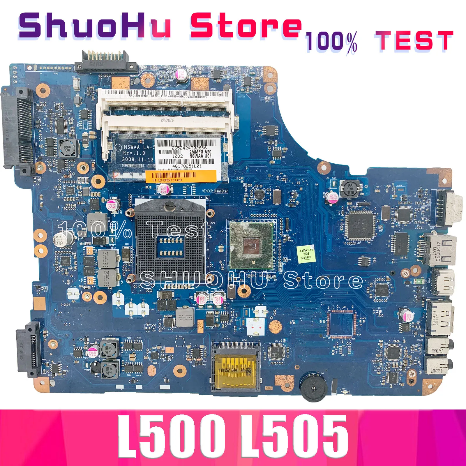 

KEFU LA-5321P For Toshiba Satellite L500 L505 Notebook Motherboard 100% Test Work HM55 K000092540 NSWAA LA-5321P