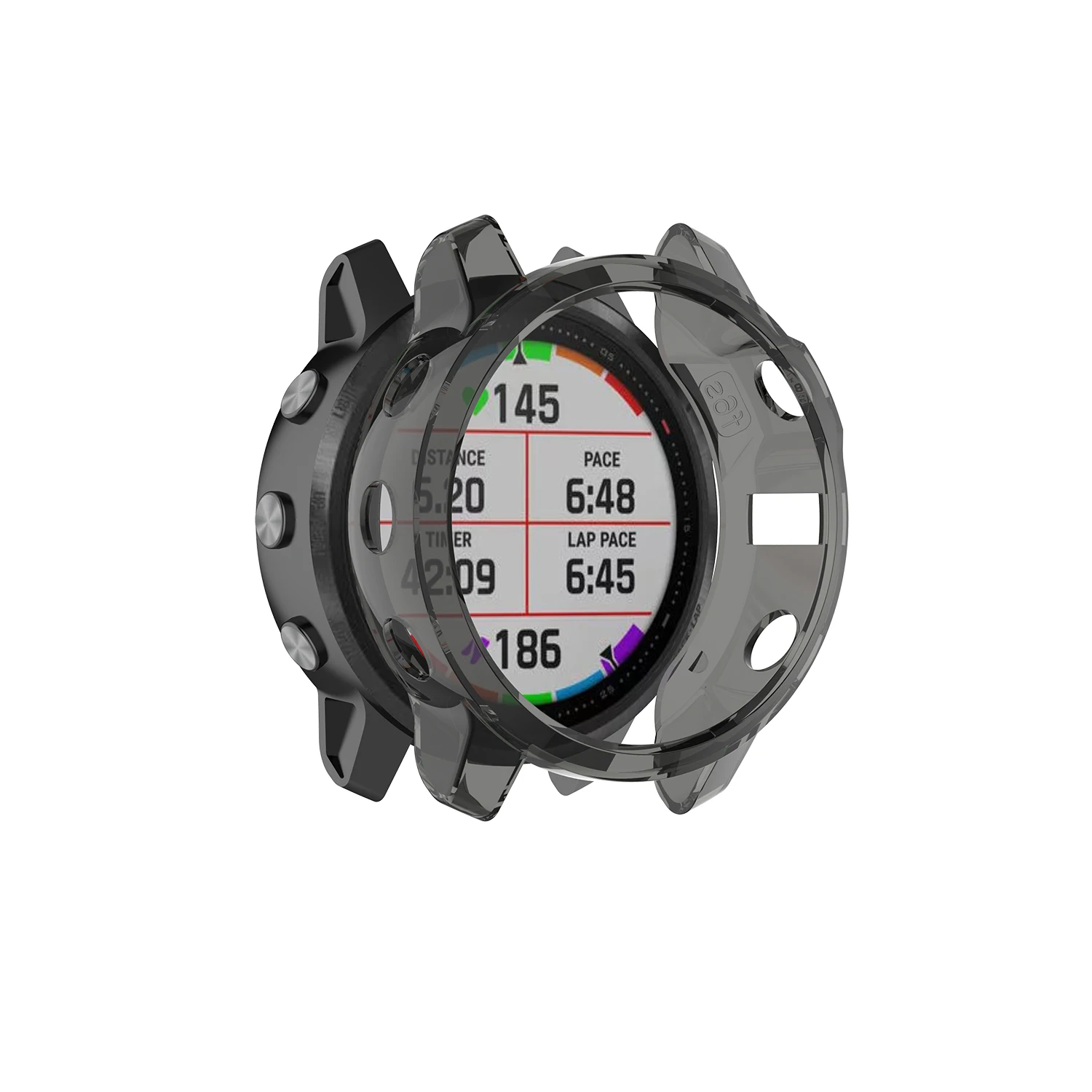 Модный силиконовый ударопрочный защитный чехол для Garmin fenix 6 6x 6s прозрачный