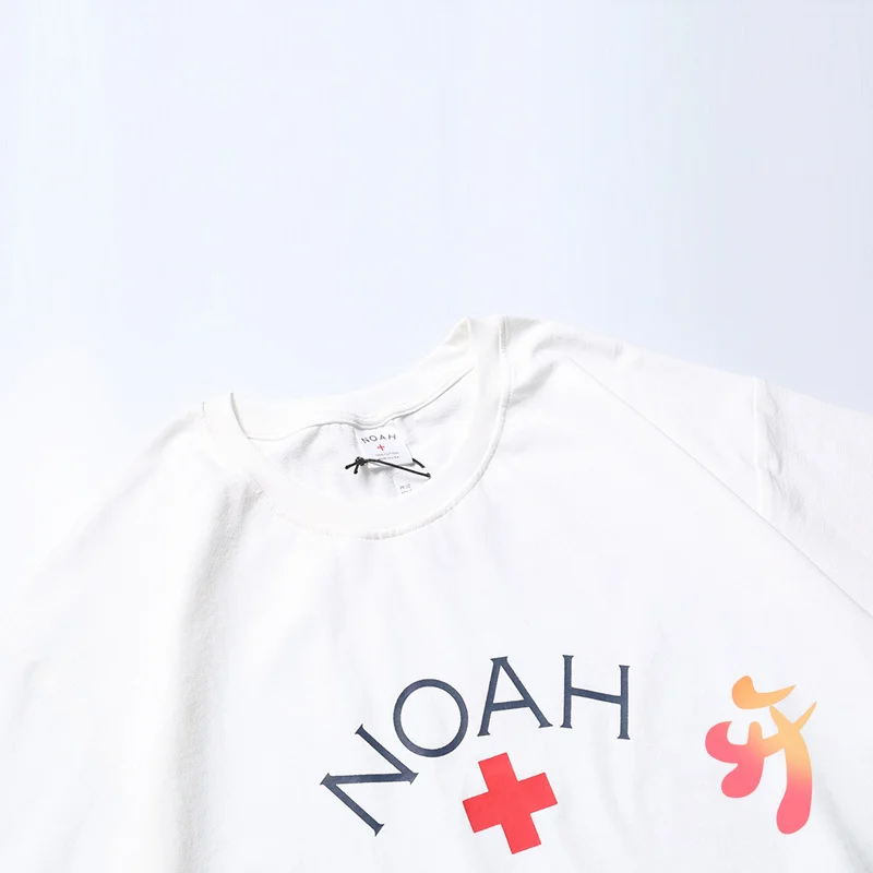 

NOAH T Shirt Best Version Loose Short Sleeves High Quality Cotton Tops Men Women Oversized NOAH Cross Pattern Casual T-shirt