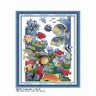 Набор для вышивки крестиком 11CT 14CT Шаблоны для вышивки тропическими рыбками