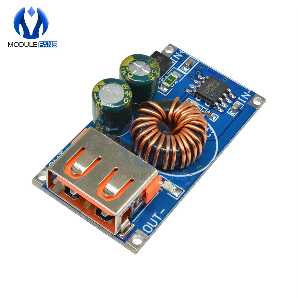 12V 24V постоянного тока до QC2.0 QC3.0 мобильный телефон USB DC понижающий модуль быстрая