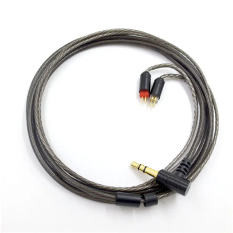 0.78 2pin Замена аудиокабеля для Oriolus SE215 A2DC LS70 IM50 MMCX 0,78 2pin серебристый шнур с покрытием проволоку 23 AugT2 - Цвет: 0.78 2pin