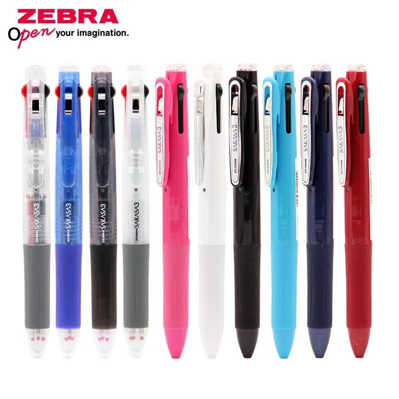 Zebra Sarasa гелевая ручка J3J2 три цвета 0,5 мм многофункциональная школьная Ручка черный/синий/красный чернила сменная Канцелярия 1 шт
