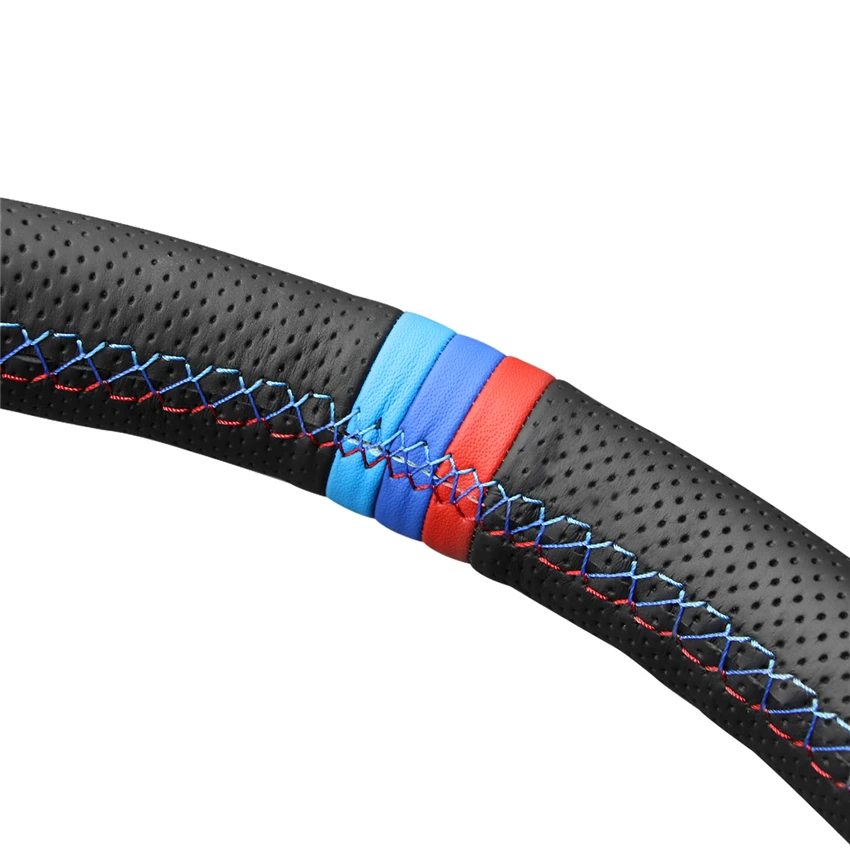 MEWANT черный замшевый чехол рулевого колеса автомобиля из натуральной кожи для BMW M