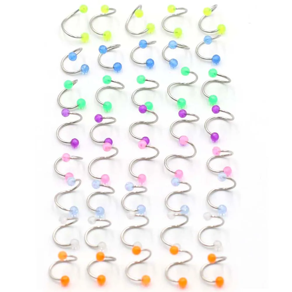 Калибр ушной хрящ Хеликс пирсинг аксессуары для украшения тела 1 пара S Форма