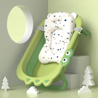 baby bath tub newborn foldable cartoon sitting bathtub cute infant safety security tub baby bath seat with drain hole