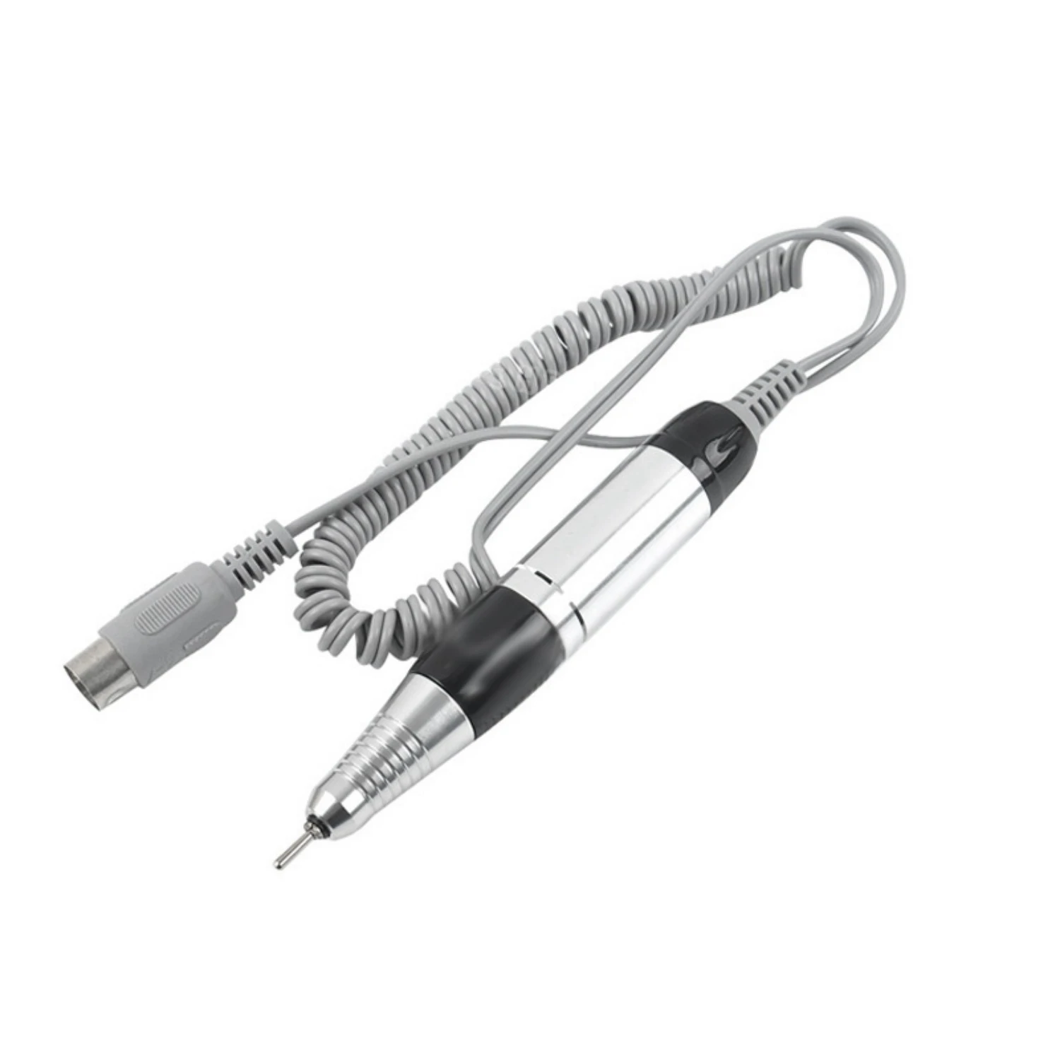 

2x Electric Nail Art Drill Pen Handle File Polish Grind Machine Handpiece Manicure Pedicure Tool Silver color & Black