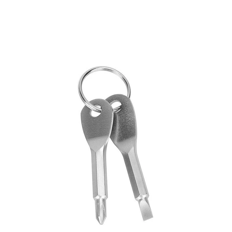 

2pcs Sliver BlackTool Set Multitools Keychain Stainless Steel Multi Tools Key Ring EDC Screwdriver Set Pocket