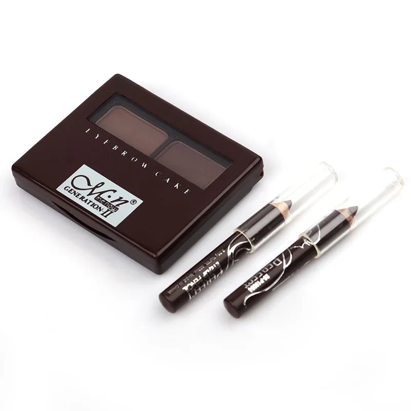 2 цвета Профессиональная пудра для бровей Палитра корректор с подводкой глаз