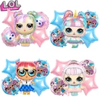 Куклы-сюрпризы LOL, 5 шт., украшения для дня рождения, набор воздушных шаров, куклы LOL, Мультяшные воздушные шары, детские игрушки, рождественские подарки