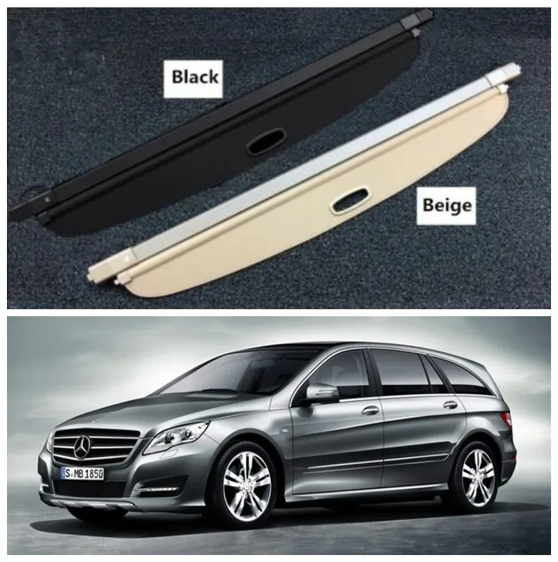 

High Qualit Car Rear Trunk Cargo Cover Security Shield Screen shade Fits For Benz S251 R Class 2007-2018(black, beige)