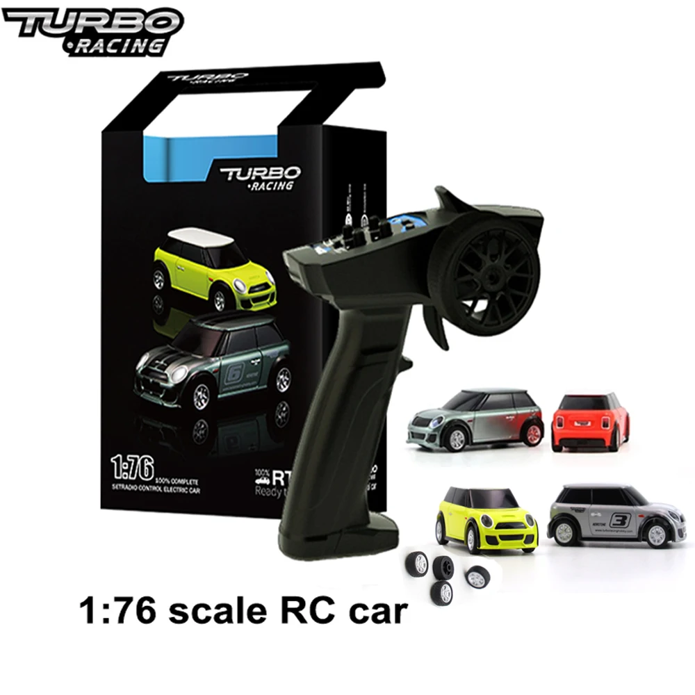 1:76 RC мини машина турбо гонки полный пропорциональный Электрический гоночный