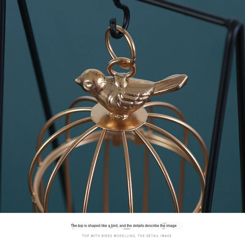 Забавный креативный подсвечник в скандинавском стиле виде клетки для птиц