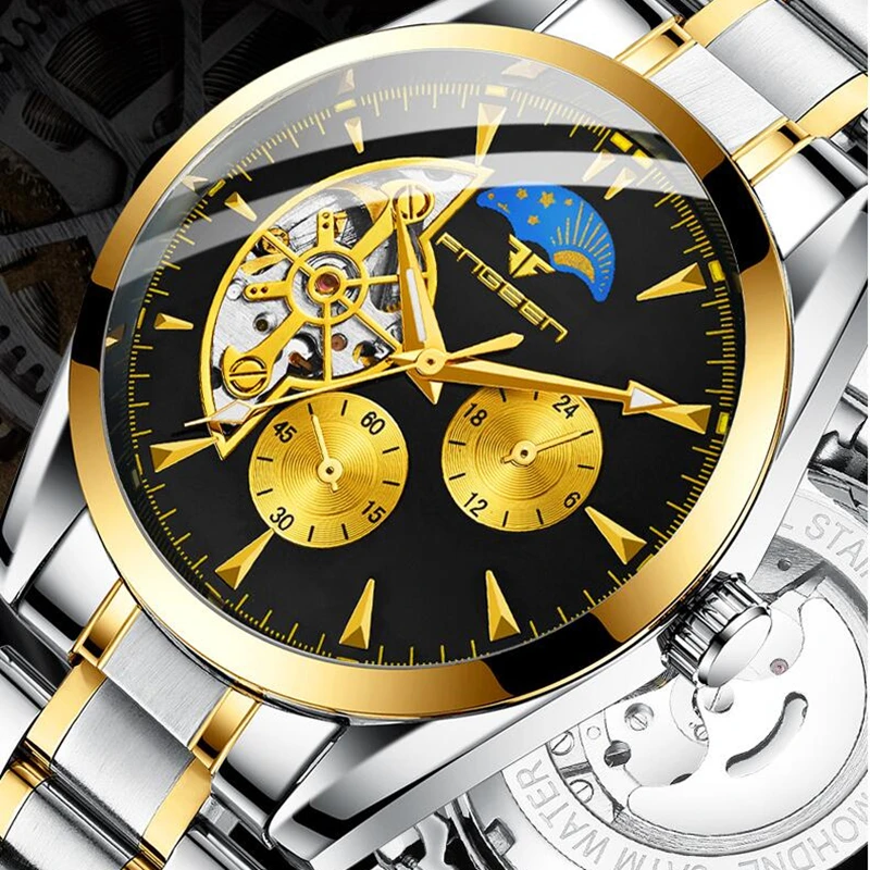 Часы наручные Montres Homme Мужские механические брендовые Роскошные деловые