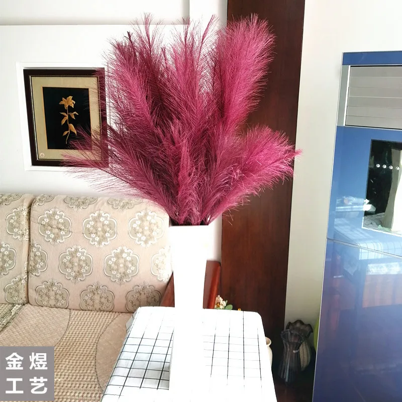 Искусственный цветок камышовый букет Длинные ветки 10 цветов искусственные цветы